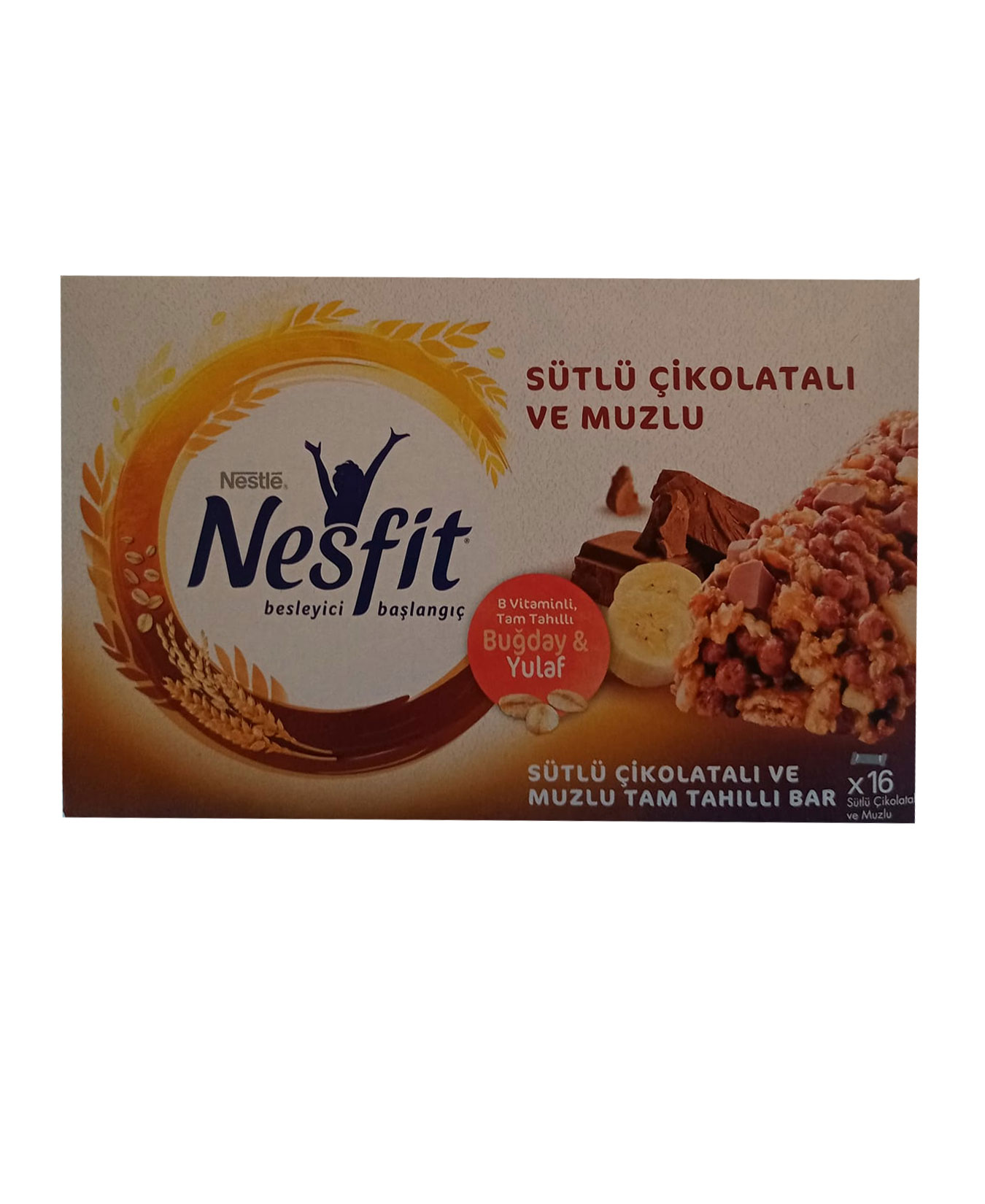 Nestle Nesfit Tam Tahıllı Bar 23 5 gr 16 lı Paket Çikolata Muz