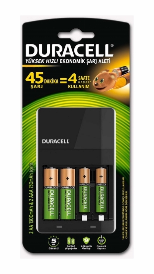 Duracell CEF 14 Şarj Aleti + 2 Şer adet AA ve AAA Pil