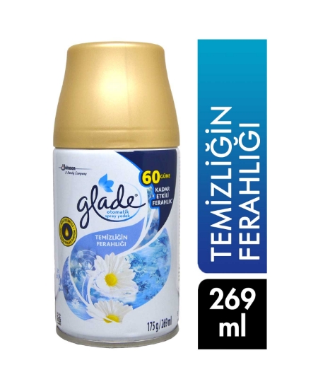 glade, gıleyd, oda parfümü, oda kokusu, hava ferahlatıcı, yedek oda kokusu, otomatik koku yedeği, otomatik sprey, glade temizliğin ferahlığı yedek 269 ml satın al, glade temizliğin ferahlığı yedek 269 ml fiyat