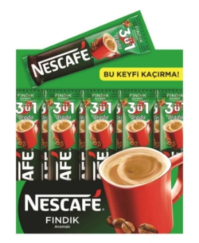 nescafe, neskafe, kahve, toz kahve, çözünebilir kahve, şekerli kahve, kremalı kahve, 3ü1 arada, fındıklı kahve, fındık aromalı kahve