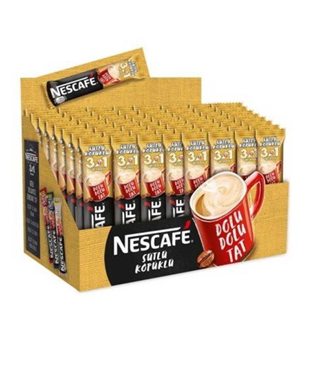 nescafe, 3ü 1 arada, 3ü1arada, toz kahve, çözünebilir kahve, sütlü kahve, sütlü nescafe, köpüklü kahve, köpüklü nescafe, neskafe