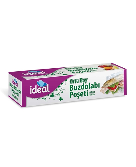 ideal, ideal buzdolabı poşeti, buzdolabı poşeti, saklama poşeti, buzluk poşeti, dipfiriz poşeti, deepfreeze poşeti, ideal Buzdolabı Poşeti orta Boy satın al, ideal Buzdolabı Poşeti orta Boy fiyat