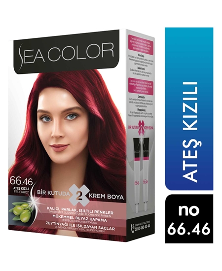 , kozmetik, toptan kozmetik, Sea Color, Sea Color Kit, Sea Color Set, Saç Boyası, Sea Color saç boyası satın al, Sea Color saç boyası fiyatı, toptan saç boyası fiyatları, saç nasıl boyanır, saç boyası zararlı mı,  kızıl saç boyası, ateş kızılı saç boyası, Sea Color  66 46