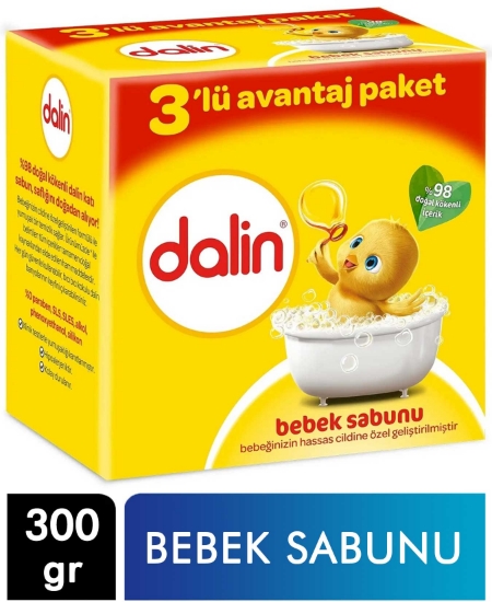 dalin, bebek sabunu, bebekler için sabun, bebek bakım ürünleri, göz yakmaya sabun, bebek sabunu fiyatları, bebek sabunu satın al, dalin sabun,  100 gram dalin bebek sabunu, 300 gram dalin bebek sabunu, dalin bebek sabunu avantaj pakati