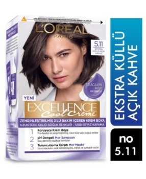 Loreal Excellence Set Saç Boyası Ekstra Küllü Açık Kahve No: 5.11