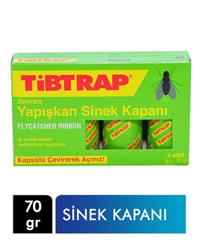 Tibtrap Zehirsiz Yapışkan Sinek Kapanı 4'lü Kutu 70 g