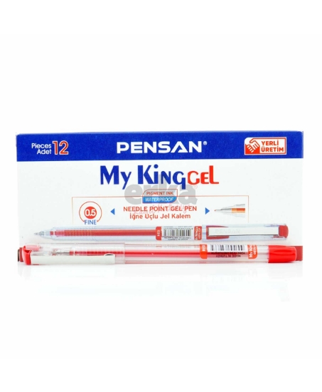 pensan,pensan kırmızı kalem,kırmızı my king kalem,0.5mm,12'li,kırmızı pensan kalem,my king,toptan satın al,satın al kırmızı kalem,