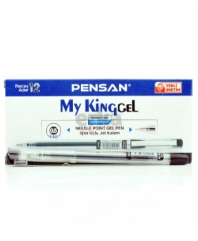 pensan,pensan siyah kalem,kırmızı my king kalem,0.5mm,12'li,siyah pensan kalem,my king,toptan satın al,satınal,siyah kalem,