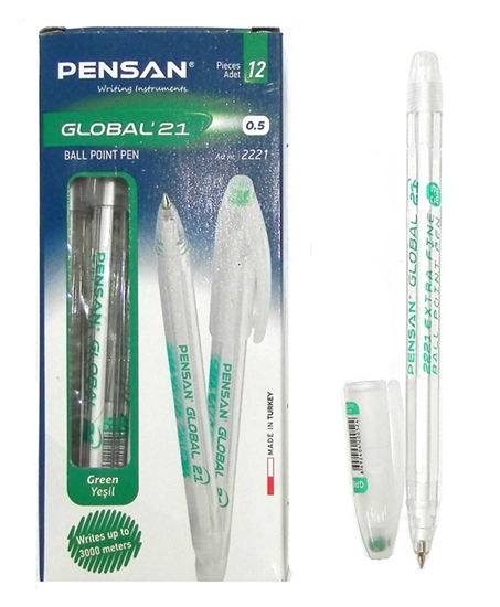 pensan,pensan global tükenmez kalem 12 adet,pensan kalem,kalem çeşitleri,tükenmez kalem,tükenmez kalemler,yesil global,toptan satın al