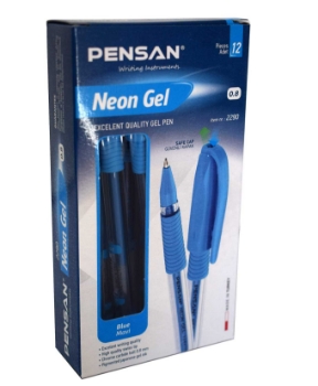 pensan,ğensan mavi neon hel kalem,12 adet,0.8mm,kalem çeşitleri,kalemler,renkli kalemler,kalem fiyatları,jel kalem,toptan satın al,toptan tr,kalem