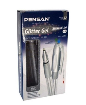 pensan,pensan glıtter neon jel kalem gümüş,12 adet,0.1mm,kalem çeşitleri,kalemler,renkli kalemler,kalem fiyatları,jel kalem,toptan satın al,toptan tr,kalem