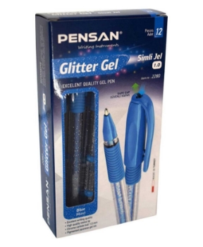 pensan,pensan glıtter neon jel kalem mavi,12 adet,0.1mm,kalem çeşitleri,kalemler,renkli kalemler,kalem fiyatları,jel kalem,toptan satın al,toptan tr,kalem