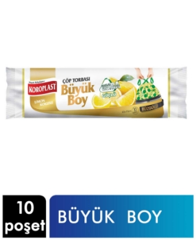 Koroplast Büzgülü Çöp Torbası Limon 10'lu Büyük