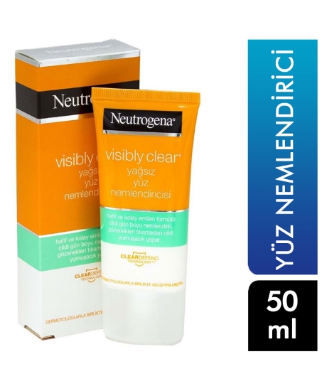 Neutrogena,Neutrogena visibly clear,50 ml,krem yağsız nemlendirici,clear 50 ml,krem,kozmetik ürünleri,toptan kozmetik,kozmetik,toptan satın al,toptan tr,toptan mağazacılık,