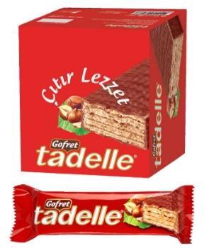 Tadelle,Tadelle Çikolatalı Gofret 35 gr 24'lü Paket,gofret,gofretli,atıştırmalık ürünler,aburcubur,abur cubur ürünleri,çikolata,fiyatları,çikolata ürünleri,toptan satın al,toptan tr,toptan gıda,toptan mağazacılık