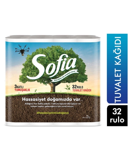 Sofia,Sofia Tuvalet Kağıdı 32'li Paket,tuvalet kağıdı,tuvalet kağıtları,tuvalet kağıdı,sofia tuvalet kağıdı fiyatları,tuvalet araç gereçleri,totpan satın al,toptantr,toptan mağazacılık