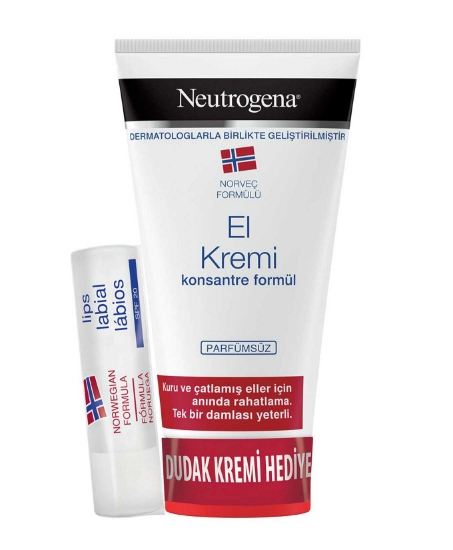 Neutrogena El Kremi Parfümsüz 75 ml  + Dudak Kremi Hediye, nemlendirici kremi,el kremi,Neutrogena Krem fiyatları,kozmetik ürünleri,el krem,krem el,Neutrogena Neutrogena El Kremi Parfümsüz 75 mlsatın al,toptan satın alitoptan tr,toptan mağazacılık,toptan kozmetik