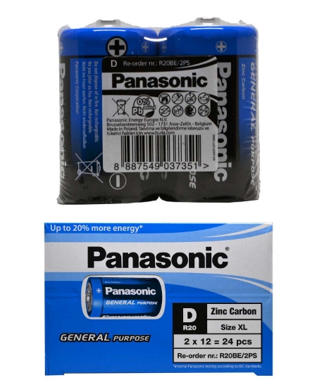 panasonic, pil, panasonic pil, D pil, büyük pil, şişman pil, R20BE/2PS