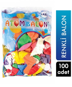 Atom,Atom Balon Renkli 100'lü Paket,balon,balonlar,renkli balonlar,balon çeşitleri,atom balon,balon fiyatları,toptan satın al,toptantr,toptan mağazacılık