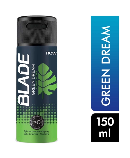 Blade,Blade Deodorant 150 ml Green Dream,ter önleyici,ter giderici,parfüm,ter giderici,green dream,yeşil hayal fiyatları,kozmetik ürünleri,deodorant çeşitleri,toptan kozmetik,toptan satın al,toptantr,toptan mağazacılık,toptan kozmetik