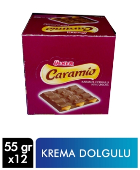 Ülker Caramio Karamelli Kare Çikolata 55 gr X 12'li Paket