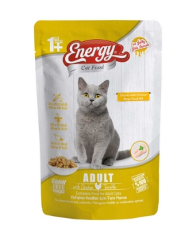 Energy ,enerji Kısırlaştırılmış kedi maması 85 gr,tavuklu kedi maması, tavuk ettli kedi maması,pet shop,pet shop ürünleri,toptan satın al,toptan tr,toptan pet shop,toptan mağazacılık, ıslak mama, kedi mamaları, kedi maması fiyatları, toptan kedi maması