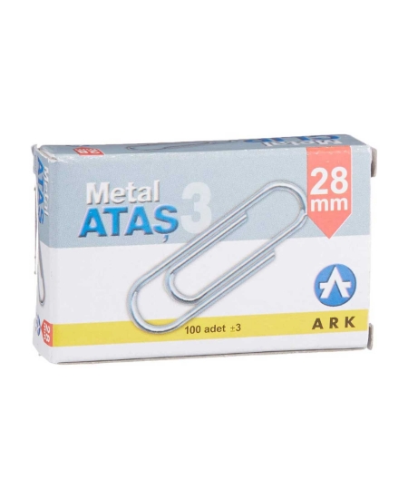 Ark Metal Ataş 2825 No:3 28 mm 100'lü Paket X 24 Kutu