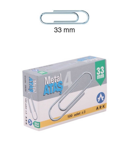 Ark Metal Ataş 2835 No:4 33 mm 100'lü Paket X 24 Kutu