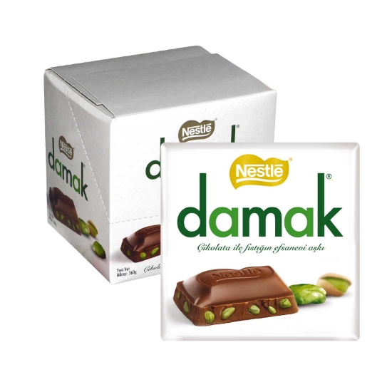 Nestle Damak Kare Çikolata 60 gr  Antep Fıstıklı x 6 Paket