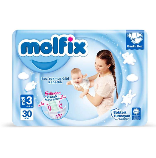 Molfix Bebek Bezi Jumbo 3 Midi 30'lu