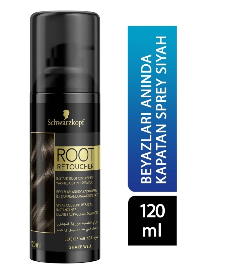 Root Retoucher Beyazları Anında Kapatan Sprey Sıyah 120 ML