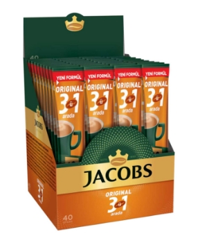 Jacobs 40'lı Paket 3ü 1 Arada  Çözünebilir Kahve