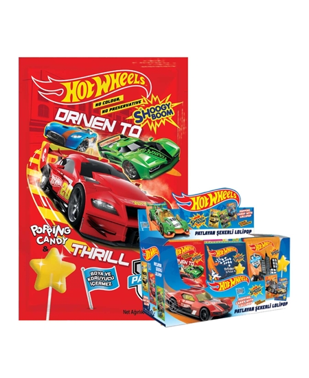 Hleks HotWheels Patlayan Şekerli Lolipop 12 gr x 36'lı Paket