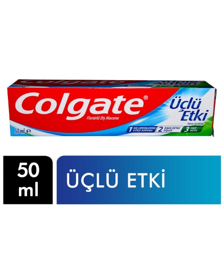 Colgate Üçlü Etki Yeni Paket Diş Macunu 50 ml