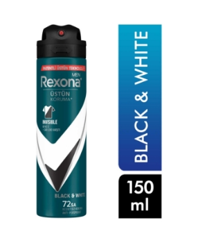 rexona, erkek deodorant, rexona Invisible Black White, rexona invisible, toptan deodorant, toptan kozmetik, 150 ml deodorant