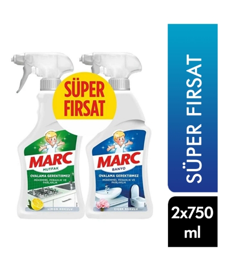 Marc Yüzey Temizleyici 750 Mutfak + 750 ml Banyo