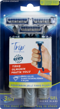 TRIP TIRAŞ BICAĞI-TRIP SHAVE CLUB-TIRAŞ-RAZOR-BLADE -SELF-GEL -KENDINDEN JELLI