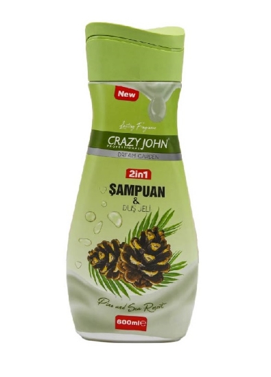 CRAZY JOHN ŞAMPUAN & DUŞ JELİ (ÇAM ve DENİZ) 600 ML