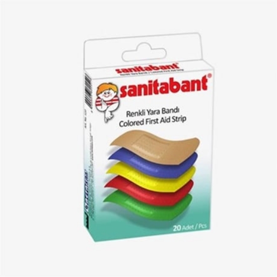 Sanitabant 620 Renkli Yarabandı 19Mm*72Mm 20 Adet