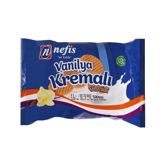 Nefis Vanilyalı Kremalı Bisküvi 500 gr