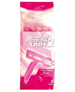 Gillette Permatik Lady 2 Tıraş Bıçağı 5'li Poşet