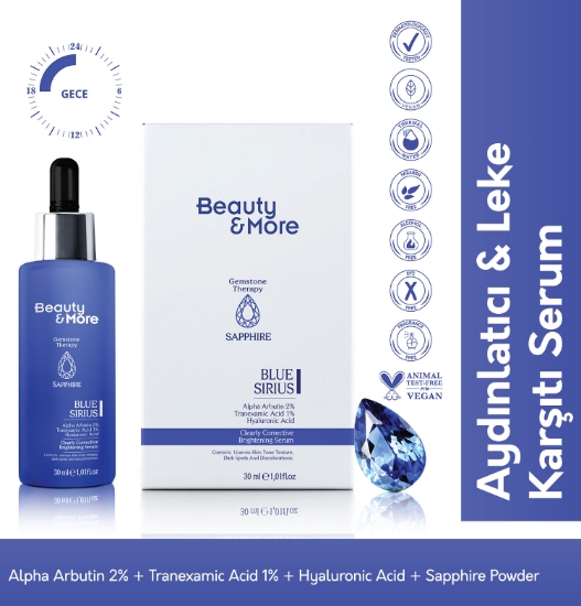 Beauty&More Safir Blue Sirius Aydınlatıcı & Leke Karşıtı Serum 30