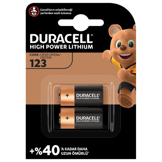 DURACELL ULTRA LİTYUM CR123A 2Lİ