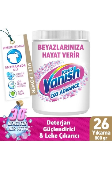 Vanish Kosla Multipower Oxi Advance Beyazlar Için Leke Çıkartıcı & Deterjan Güçlendirici Toz 800 G