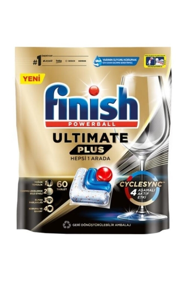 Finish Ultimate Plus 60 Kapsül Bulaşık Makinesi Deterjanı Tableti 8682539004241