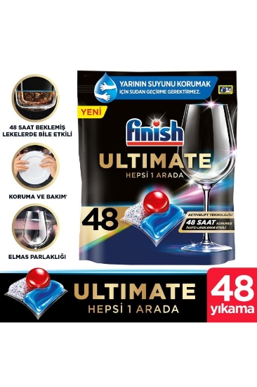 Finish Ultimate 48 Kapsül Bulaşık Makinesi Deterjanı Tableti (1 x 48 Kapsül)