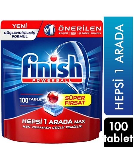 Finish Hepsi Bir Arada Bulaşık Makinesi Deterjanı Tableti 100 Yıkama