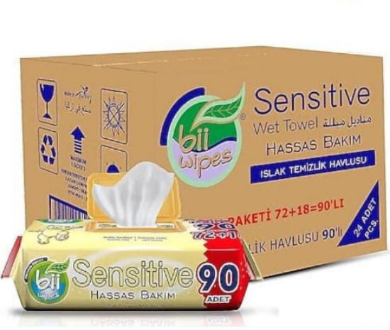 Bii Wipes Sensetive Islak 90'lı Islak Havlu