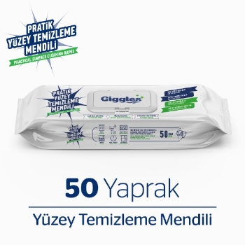 GİGGLES PRATİK YÜZEY TEMİZLİK MENDİLİ (50 YAPRAK)