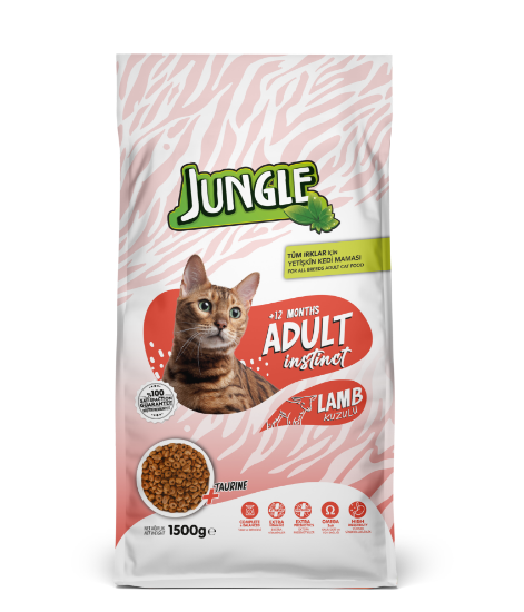 Jungle 1,5 Kg Kuru Kedi Maması Yetişkin Kuzu Etli Jngp-022